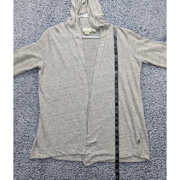 Cynthia Rowley 100% Linen Cardigan Size M Lightweight Open Front Boho Cali Gray - Picture 9 of 11